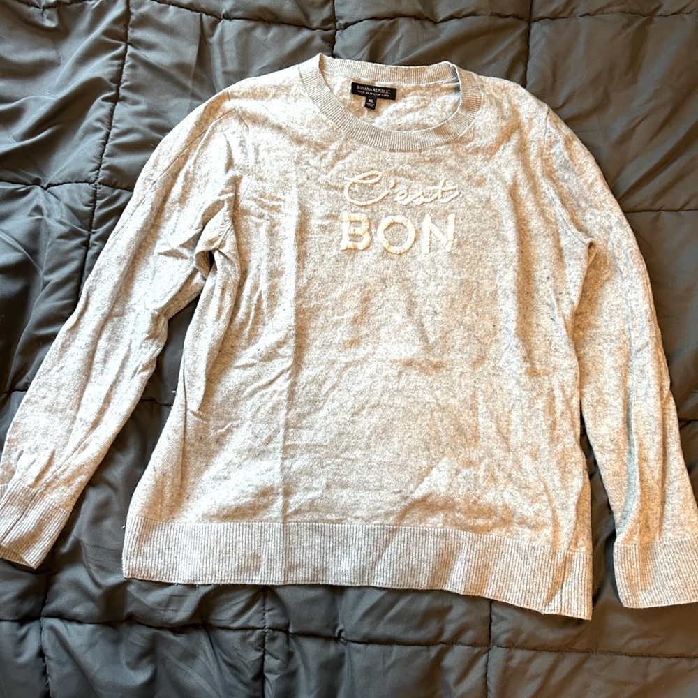 X-large Banana Republic sweater. Wool blend. Gently used.